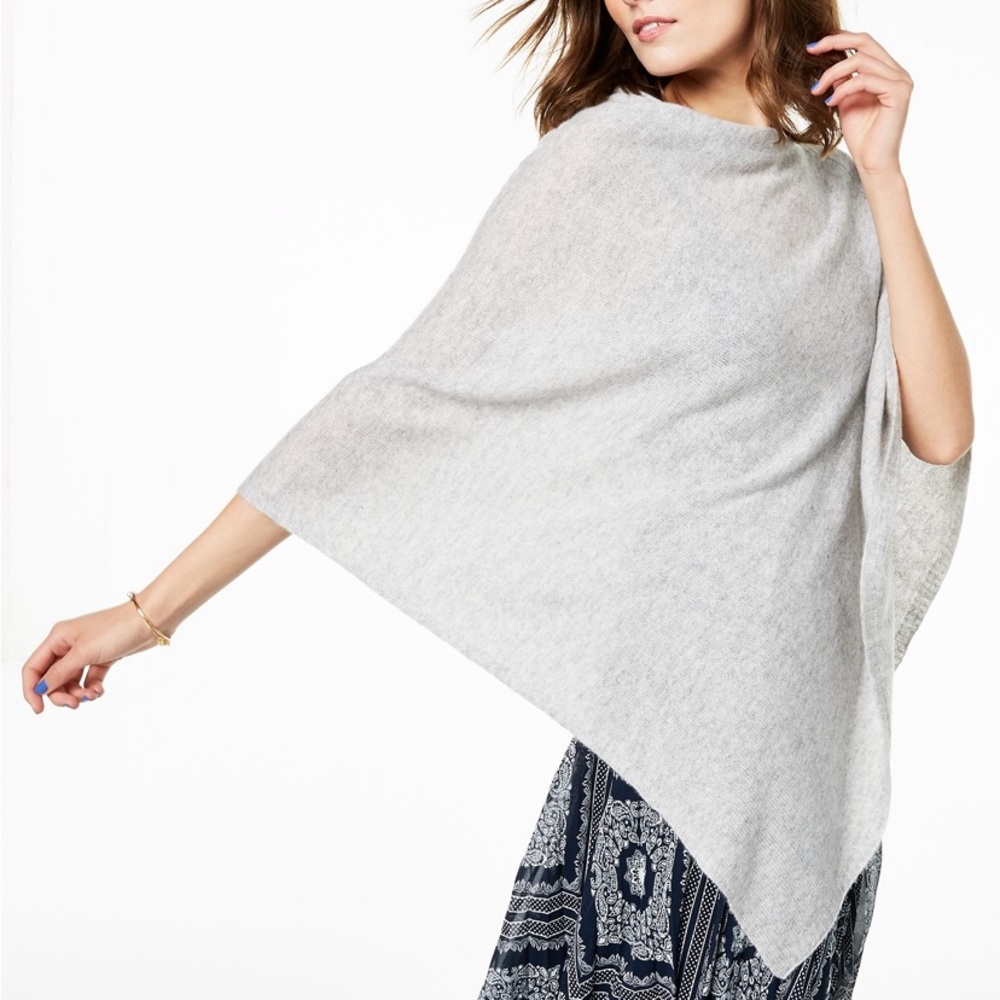 NWOT Assymetrical 100% Cashmere Poncho